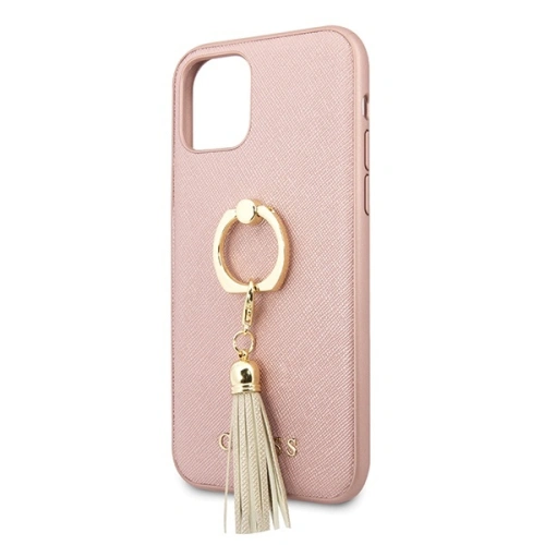 Kup Guess Apple Tasche GUHCN61RSSARG iPhone 11 rosa/rosa Hartschalenetui Saffiano mit Ringständer - GUE559PNK - {ean13} - Sklep Home Screen