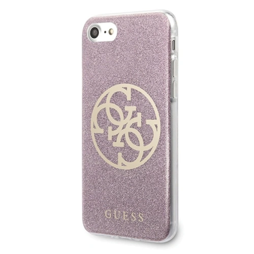 Kup Etui Guess GUHCI8PCUGLPI Apple iPhone SE 2022/SE 2020/8/7 roz și/pink hard case Glitter 4G Circle Logo - GUE561PNK - {ean13} - Sklep Home Screen