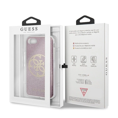 Kup Etui Guess GUHCI8PCUGLPI Apple iPhone SE 2022/SE 2020/8/7 roz și/pink hard case Glitter 4G Circle Logo - GUE561PNK - {ean13} - Sklep Home Screen