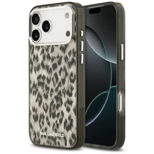 Etui Karl Lagerfeld IML Leopard Pattern MagSafe do Apple iPhone 17 Pro Max brązowy