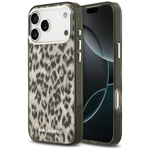 Etui Karl Lagerfeld IML Leopard Pattern MagSafe do Apple iPhone 17 Pro Max brązowy