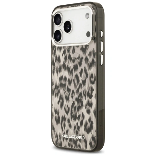 Etui Karl Lagerfeld IML Leopard Pattern MagSafe do Apple iPhone 17 Pro Max brązowy