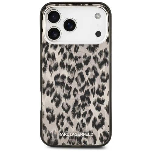Etui Karl Lagerfeld IML Leopard Pattern MagSafe do Apple iPhone 17 Pro Max brązowy