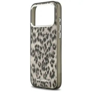 Etui Karl Lagerfeld IML Leopard Pattern MagSafe do Apple iPhone 17 Pro Max brązowy