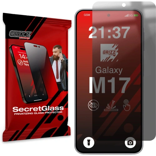 Matowe szkło prywatyzujące GrizzGlass SecretGlass do Samsung Galaxy M17