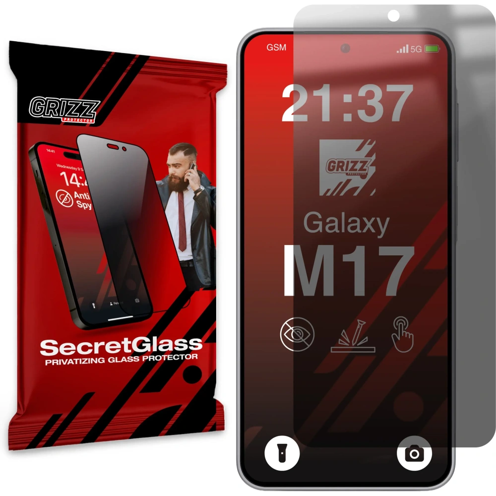 Matowe szkło prywatyzujące GrizzGlass SecretGlass do Samsung Galaxy M17