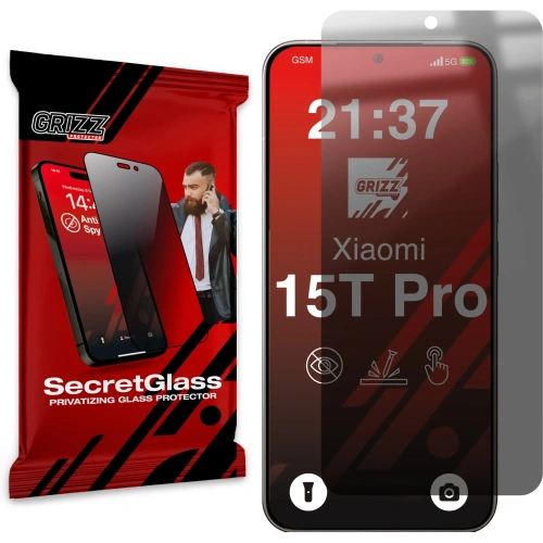 Matowe szkło prywatyzujące GrizzGlass SecretGlass do Xiaomi 15T Pro
