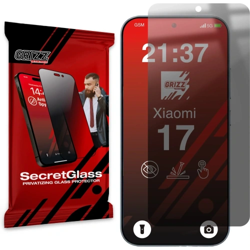 Matowe szkło prywatyzujące GrizzGlass SecretGlass do Xiaomi 17