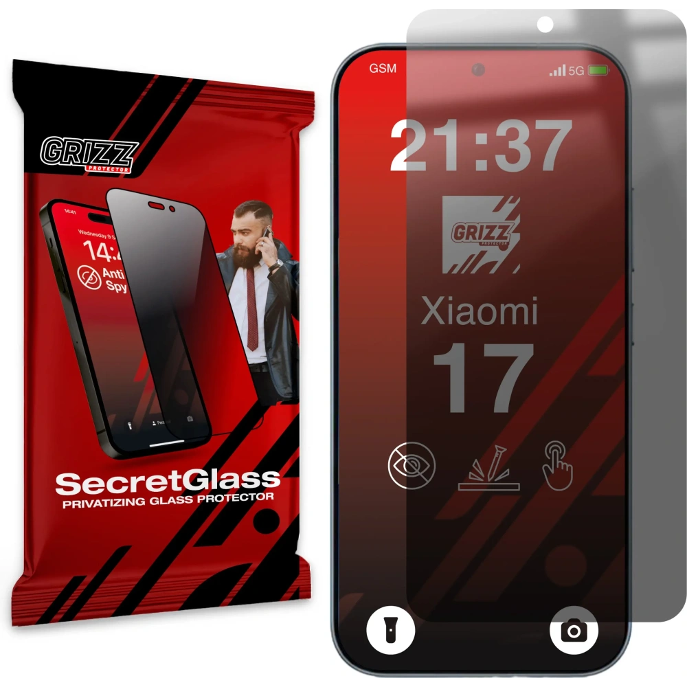 Matowe szkło prywatyzujące GrizzGlass SecretGlass do Xiaomi 17