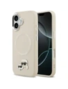Etui Karl Lagerfeld Karl & Choupette Pins MagSafe do Apple iPhone 17 beżowy