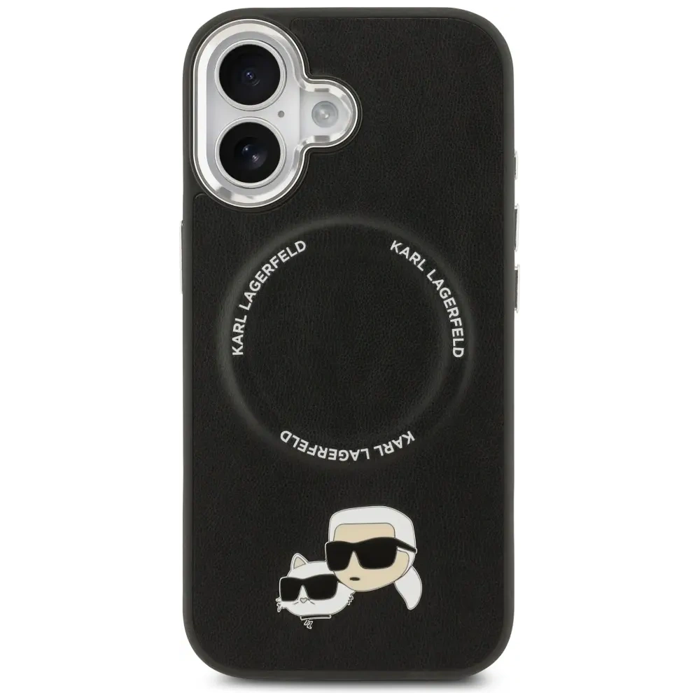 Etui Karl Lagerfeld Karl & Choupette Pins MagSafe do Apple iPhone 17 czarny