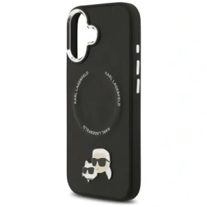 Etui Karl Lagerfeld Karl & Choupette Pins MagSafe do Apple iPhone 17 czarny