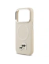 Etui Karl Lagerfeld Karl & Choupette Pins MagSafe do Apple iPhone 17 Pro beżowy