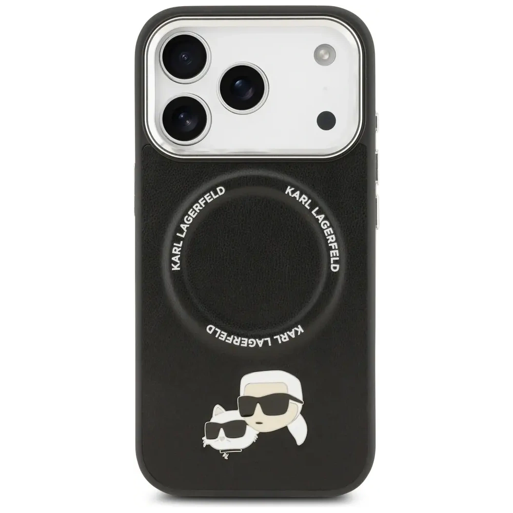 Etui Karl Lagerfeld Karl & Choupette Pins MagSafe do Apple iPhone 17 Pro czarny