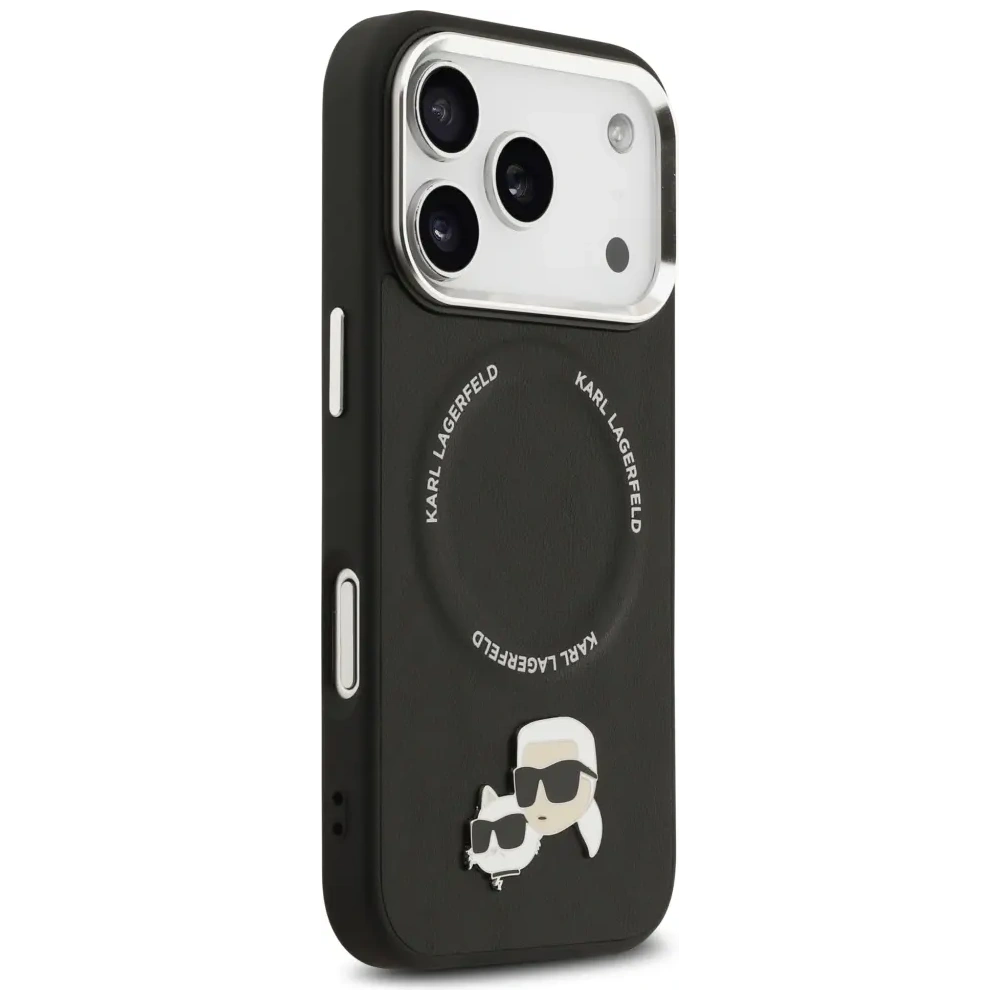 Etui Karl Lagerfeld Karl & Choupette Pins MagSafe do Apple iPhone 17 Pro czarny