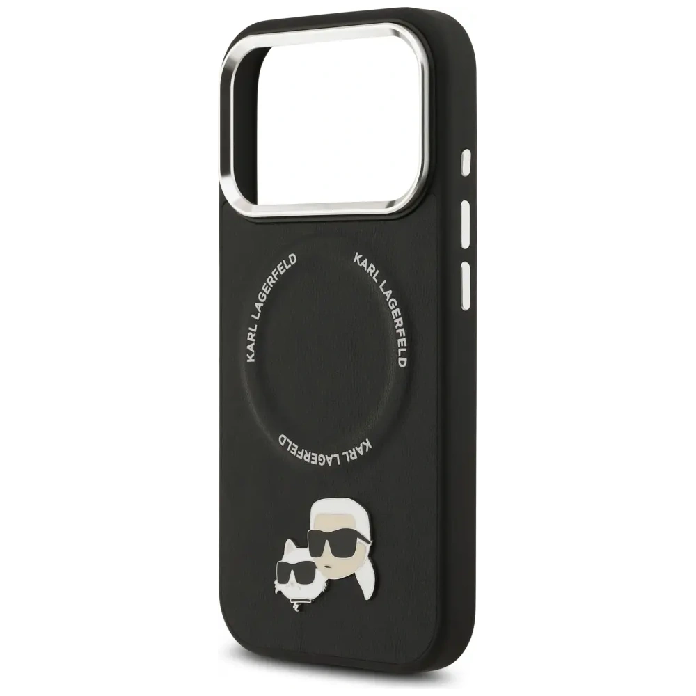 Etui Karl Lagerfeld Karl & Choupette Pins MagSafe do Apple iPhone 17 Pro czarny