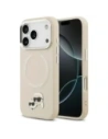 Etui Karl Lagerfeld Karl & Choupette Pins MagSafe do Apple iPhone 17 Pro Max beżowy
