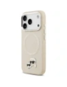 Etui Karl Lagerfeld Karl & Choupette Pins MagSafe do Apple iPhone 17 Pro Max beżowy