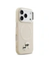 Etui Karl Lagerfeld Karl & Choupette Pins MagSafe do Apple iPhone 17 Pro Max beżowy