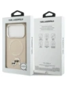 Etui Karl Lagerfeld Karl & Choupette Pins MagSafe do Apple iPhone 17 Pro Max beżowy