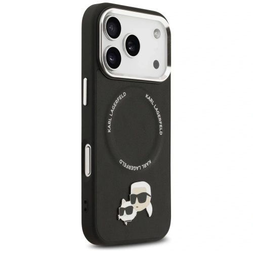 Etui Karl Lagerfeld Karl & Choupette Pins MagSafe do Apple iPhone 17 Pro Max czarny