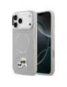 Etui Karl Lagerfeld Karl & Choupette Pins MagSafe do Apple iPhone 17 Pro Max szary