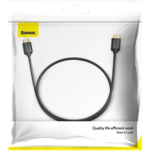 BaseusHDMI 2.0 Kabel, 4K 60Hz, 3D, HDR, 18Gbps, 1m (schwarz)