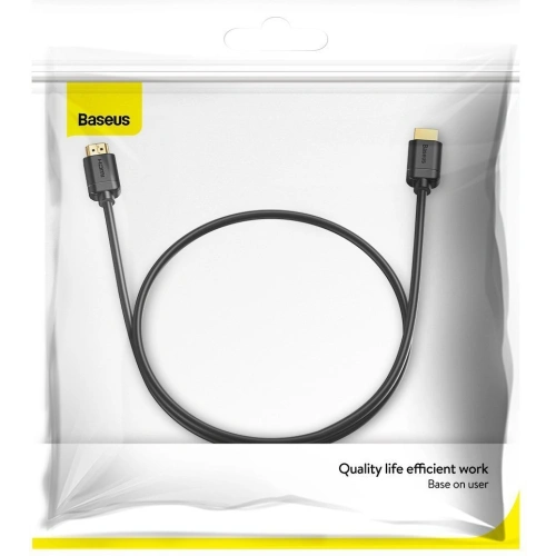 Buy Baseus 2x HDMI 2.0 4K 60Hz Cable, 3D, HDR, 18Gbps, 1m (black) - BSU1617BLK - {ean13} - Home Screen Store Europe