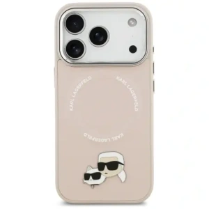 Etui Karl Lagerfeld Karl & Choupette Pins MagSafe do Apple iPhone 17 Pro różowy