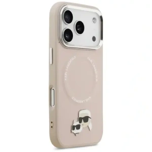 Etui Karl Lagerfeld Karl & Choupette Pins MagSafe do Apple iPhone 17 Pro różowy