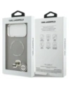 Etui Karl Lagerfeld Karl & Choupette Pins MagSafe do Apple iPhone 17 Pro szary