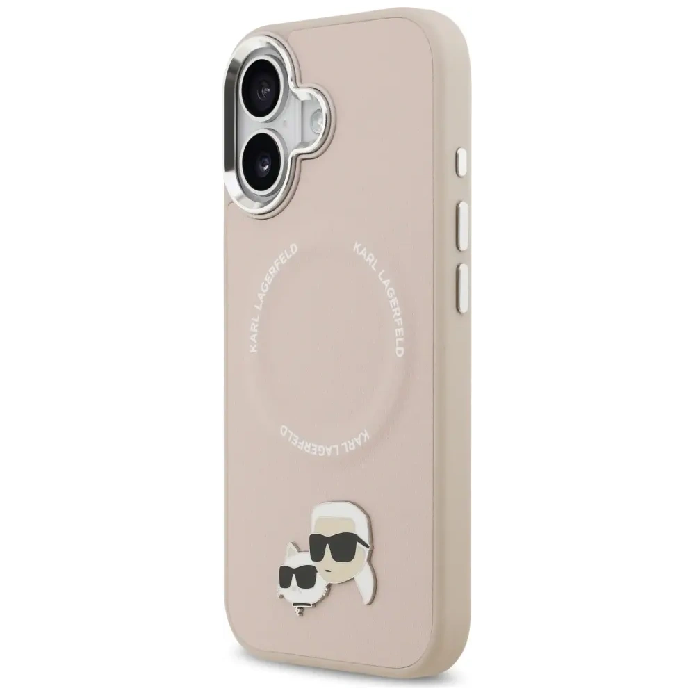 Etui Karl Lagerfeld Karl & Choupette Pins MagSafe do Apple iPhone 17 różowy