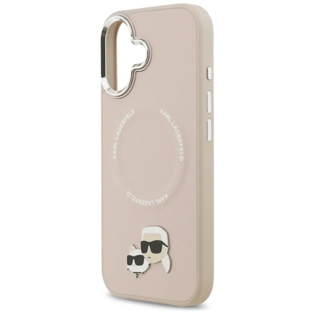 Etui Karl Lagerfeld Karl & Choupette Pins MagSafe do Apple iPhone 17 różowy