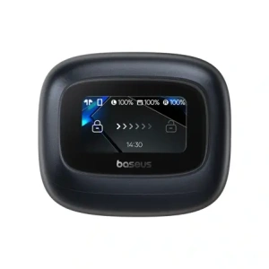 Bezprzewodowe słuchawki dokanałowe Baseus Bowie M2s Ultra TWS z interaktywnym ekranem czarne