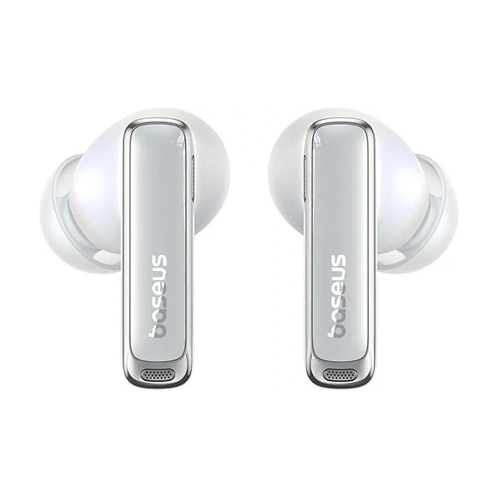 Bezprzewodowe słuchawki dokanałowe Baseus Bowie M2s Ultra TWS z interaktywnym ekranem białe