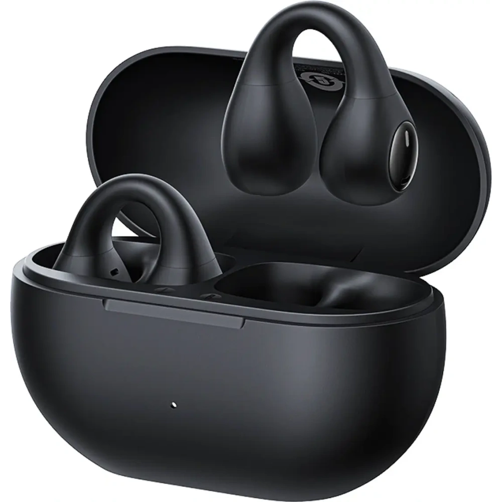 Bezprzewodowe słuchawki Baseus Bass 15 Clip OWS + kabel Baseus Simple USB-C 3A 30cm czarne