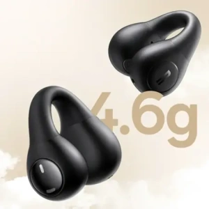 Bezprzewodowe słuchawki Baseus Bass 15 Clip OWS + kabel Baseus Simple USB-C 3A 30cm czarne