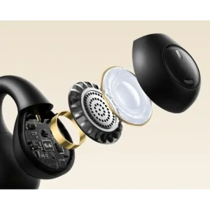 Bezprzewodowe słuchawki Baseus Bass 15 Clip OWS + kabel Baseus Simple USB-C 3A 30cm czarne