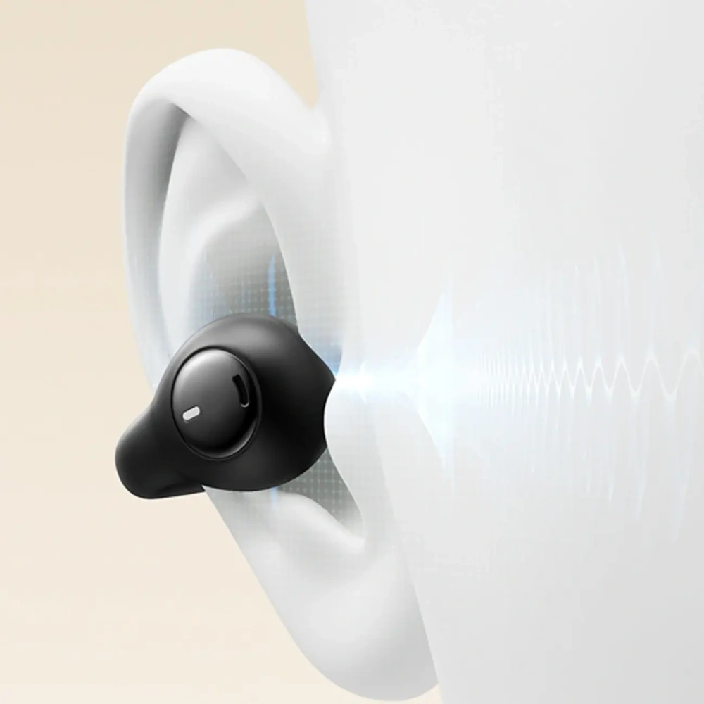 Bezprzewodowe słuchawki Baseus Bass 15 Clip OWS + kabel Baseus Simple USB-C 3A 30cm czarne