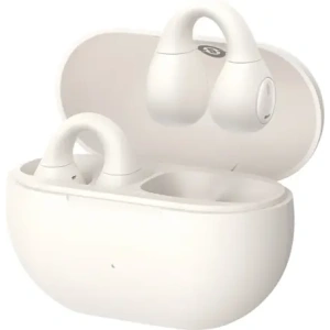 Bezprzewodowe słuchawki Baseus Bass 15 Clip OWS + kabel Baseus Simple USB-C 3A 30cm białe