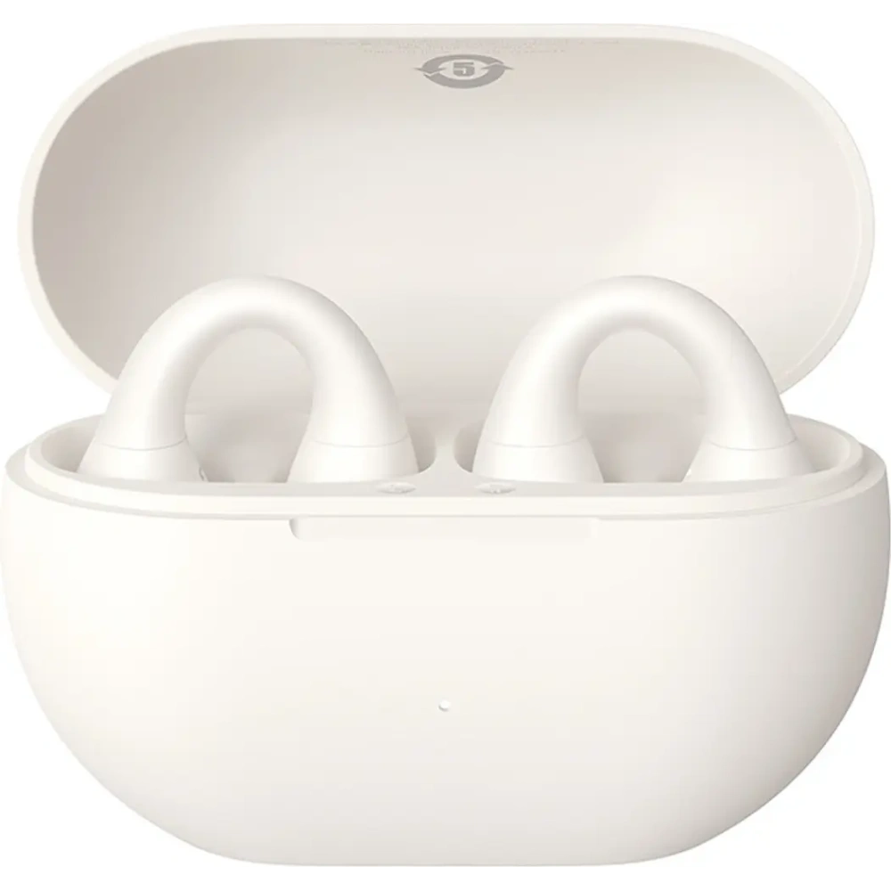 Bezprzewodowe słuchawki Baseus Bass 15 Clip OWS + kabel Baseus Simple USB-C 3A 30cm białe