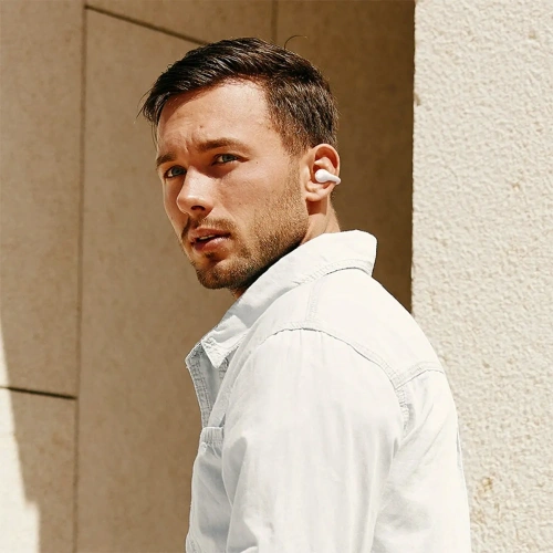 Bezprzewodowe słuchawki Baseus Bass 15 Clip OWS + kabel Baseus Simple USB-C 3A 30cm białe