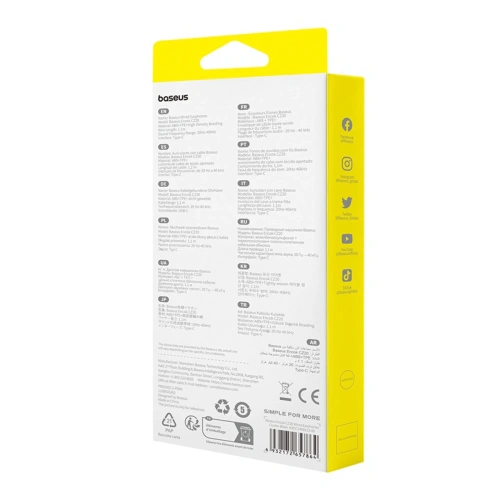 Słuchawki dokanałowe Baseus Encok CZ20 USB-C czarne