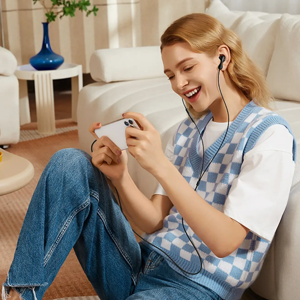 Słuchawki dokanałowe Baseus Encok CZ20 USB-C czarne