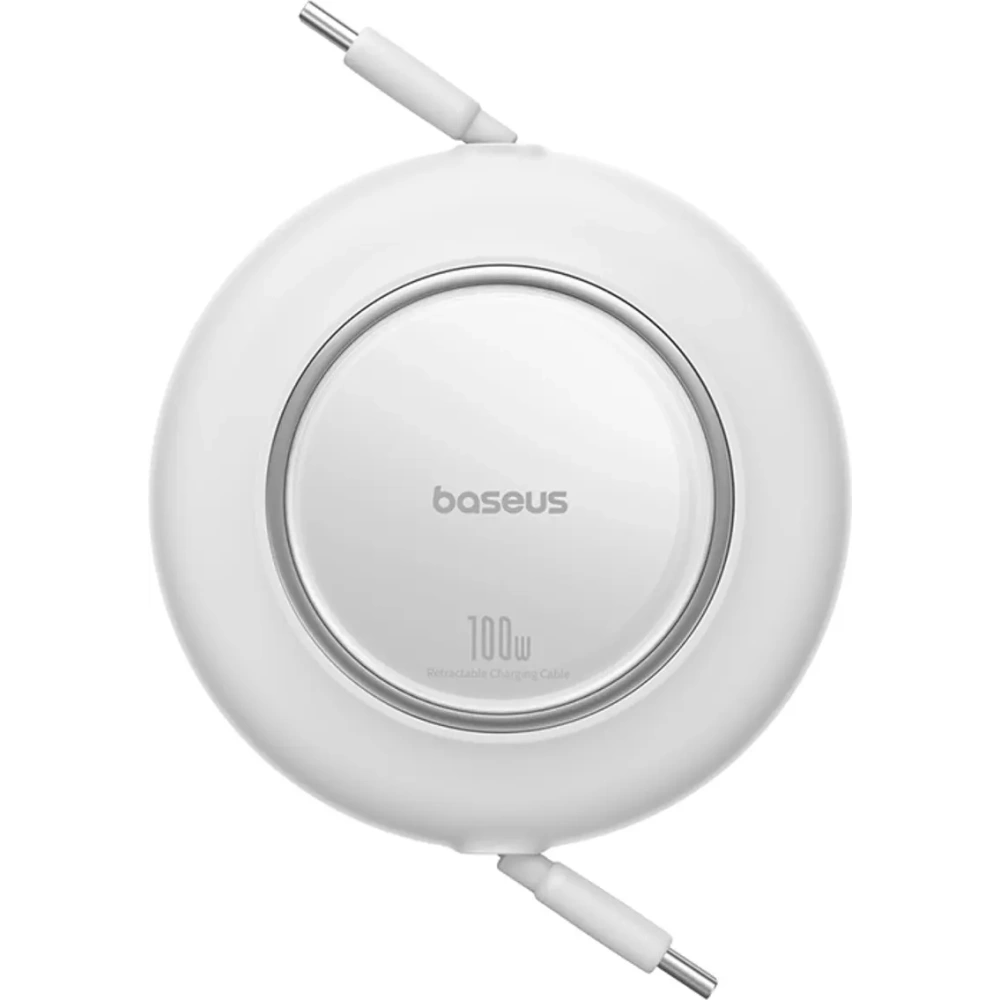 Kabel zwijany Baseus Free2Pull Mini 100W USB-C / USB-C 2m biały
