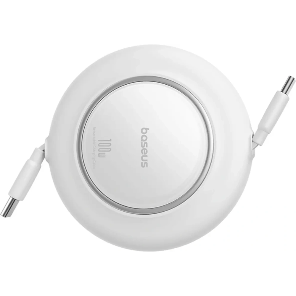 Kabel zwijany Baseus Free2Pull Mini 100W USB-C / USB-C 2m biały