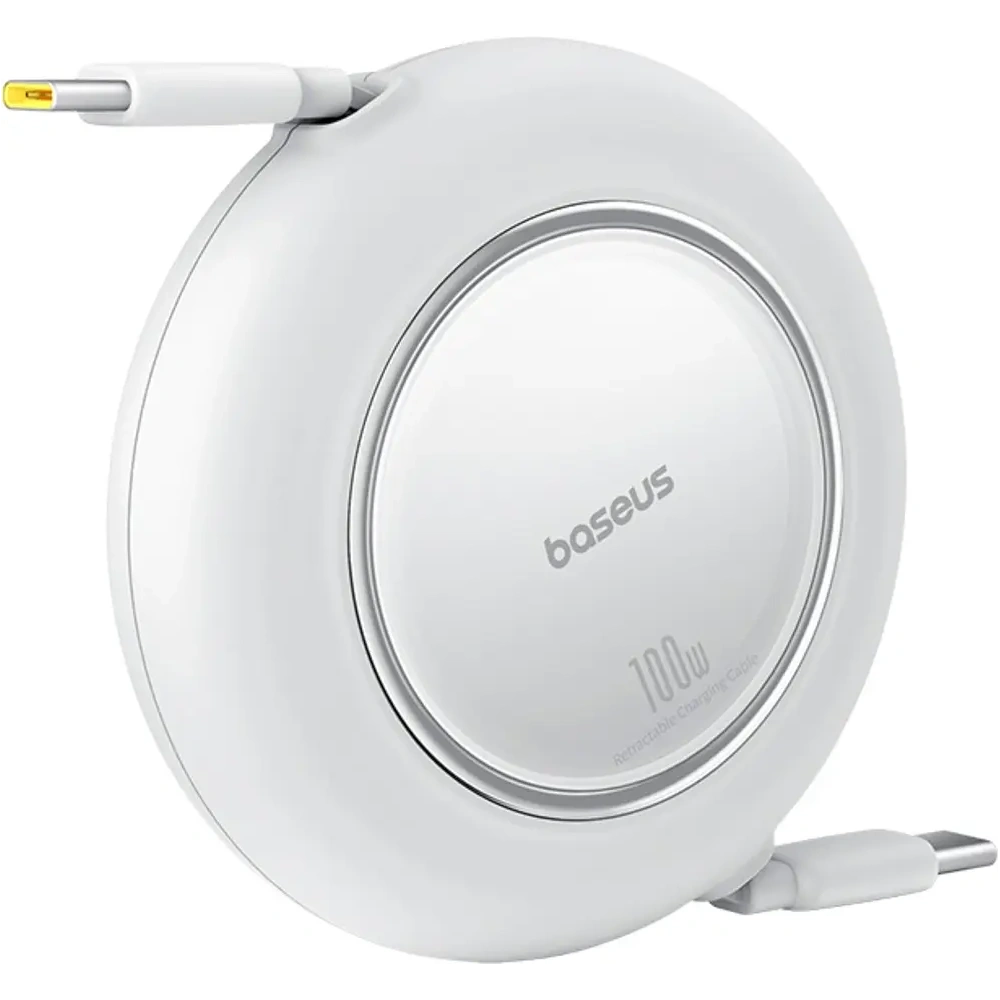Kabel zwijany Baseus Free2Pull Mini 100W USB-C / USB-C 2m biały