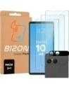 3x Szkło hartowane + szybka na aparat Bizon Glass Clear Pack do Sony Xperia 10 VII