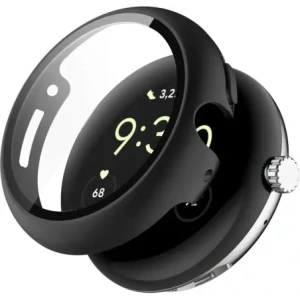 Etui ze szkłem do zegarka Bizon Case+Glass Watch do Google Pixel Watch 4 41mm matowe czarne