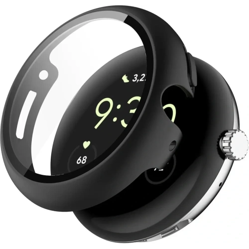 Etui ze szkłem do zegarka Bizon Case+Glass Watch do Google Pixel Watch 4 41mm matowe czarne